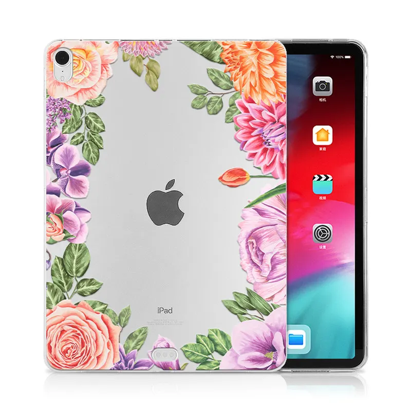 MTT Мягкий ТПУ чехол для iPad Pro 12,9 дюйма выпуск A1876 A2014 A1895 A003 цветочный принт задняя крышка защитный чехол для планшета - Цвет: IP07