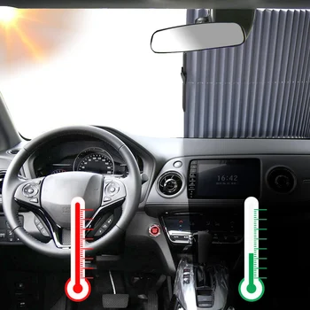 

Automatic Extension Sun Visor Protector Car Window Sunshade With Strong Suckers Car Windshield Sun Shade Adjustable