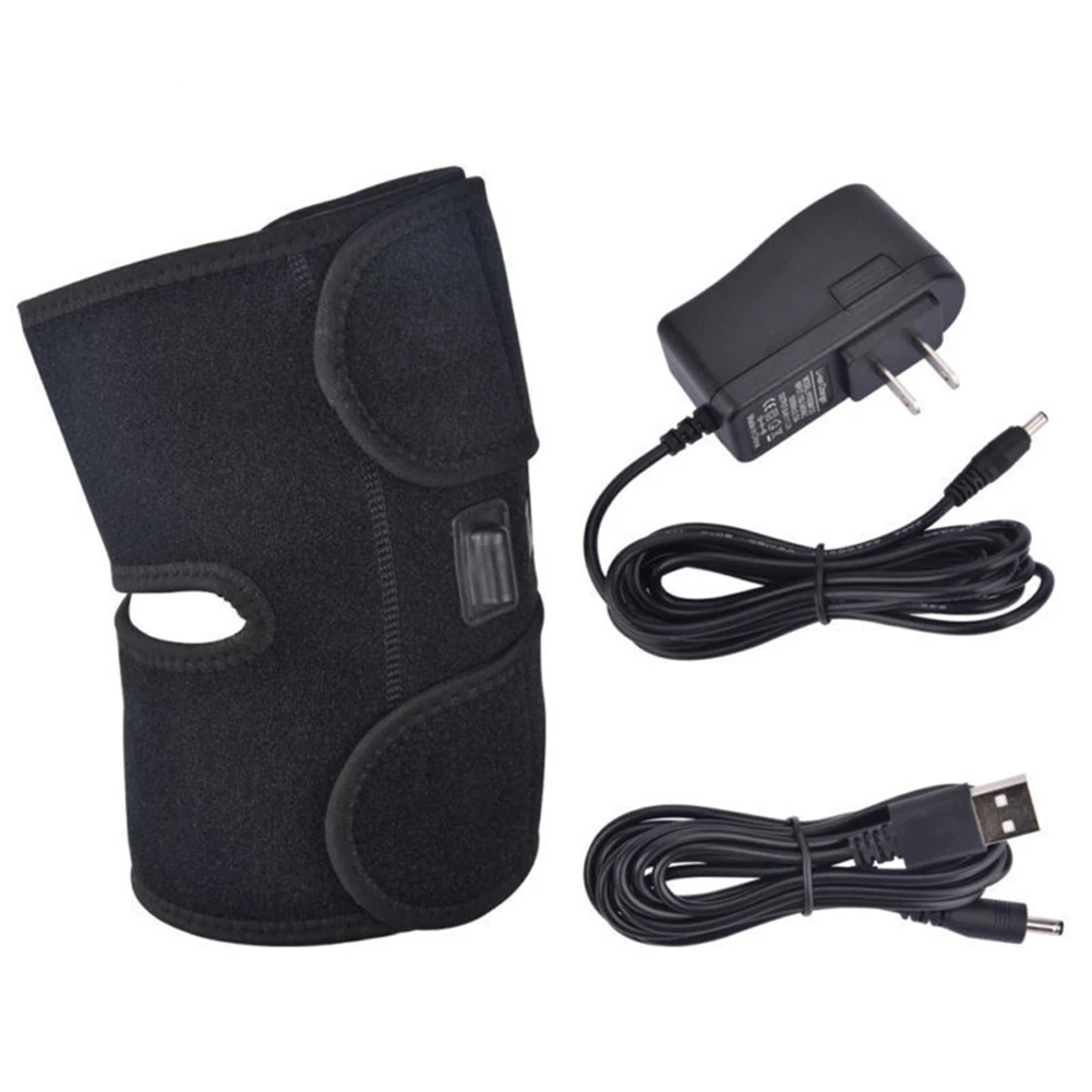 Heated knee pad Мужская и женская уличная USB Инфракрасная нагревательная жилетка, зимняя гибкая электрическая тепловая одежда, жилет для рыбалки, походов, Прямая поставка - Цвет: Heated knee pad