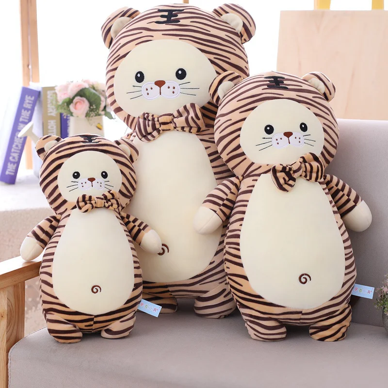 Новые мягкие животные Тигр мягкие игрушки-подушки милые Мультяшные животные большой тигр Kawaii кукла вниз хлопок девушка игрушки для детей