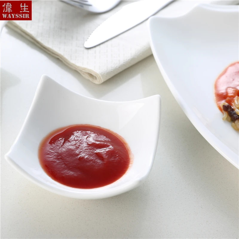 Spuntino Piazza Salsa Super Bianco Piatto Di Porcellana Hotel Ristorante Colazione Buffet Torta Ciotola Di Ceramica Wasabi Da Tavola Dispenser Olio