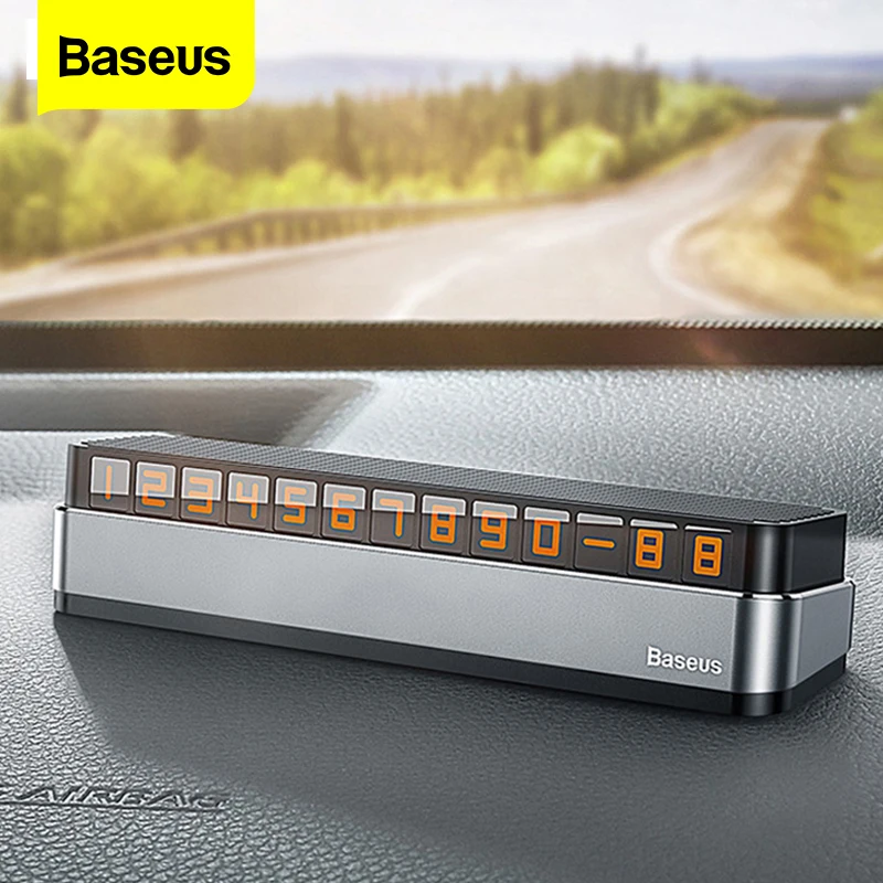 Card Car Temporary Parking Number Phone Plate Telephone Holder Luminous Sticker