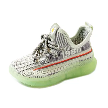 

Children's Sneakers Fashion Boys Girls LED Light Shoes Kids Casual Sports Running Shoes Luminous Glowing Sneakers Daisy Flowers