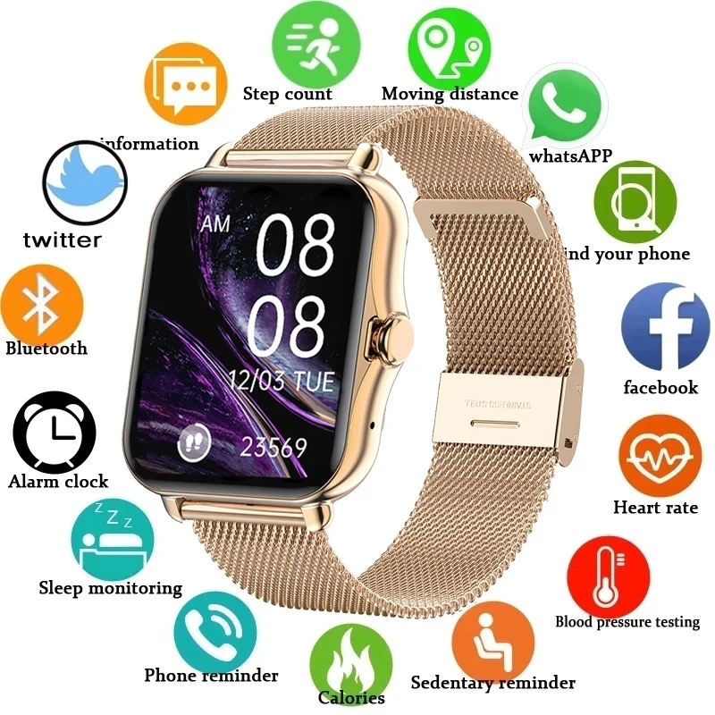 2021 New Color Screen Smart watch Ladies Men Full Touch Fitness Tracker Blood Pressure Smart Clock Ladies Smart Watch For xiaomi