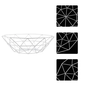 

1pc Drain Basket Iron Art Multi-purpose Exquisite Fruit Organizer Storage Tray Storage Basket for Kitchen Living Room