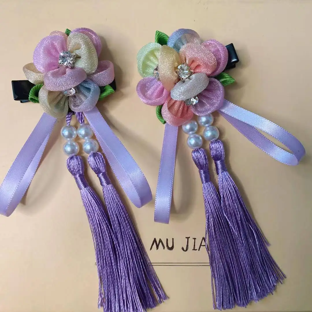 

Китайские заколки для волос ручной работы Hanfu аксессуары для волос принцессы перламутровые заколки для девочек праздничные заколки для волос 5