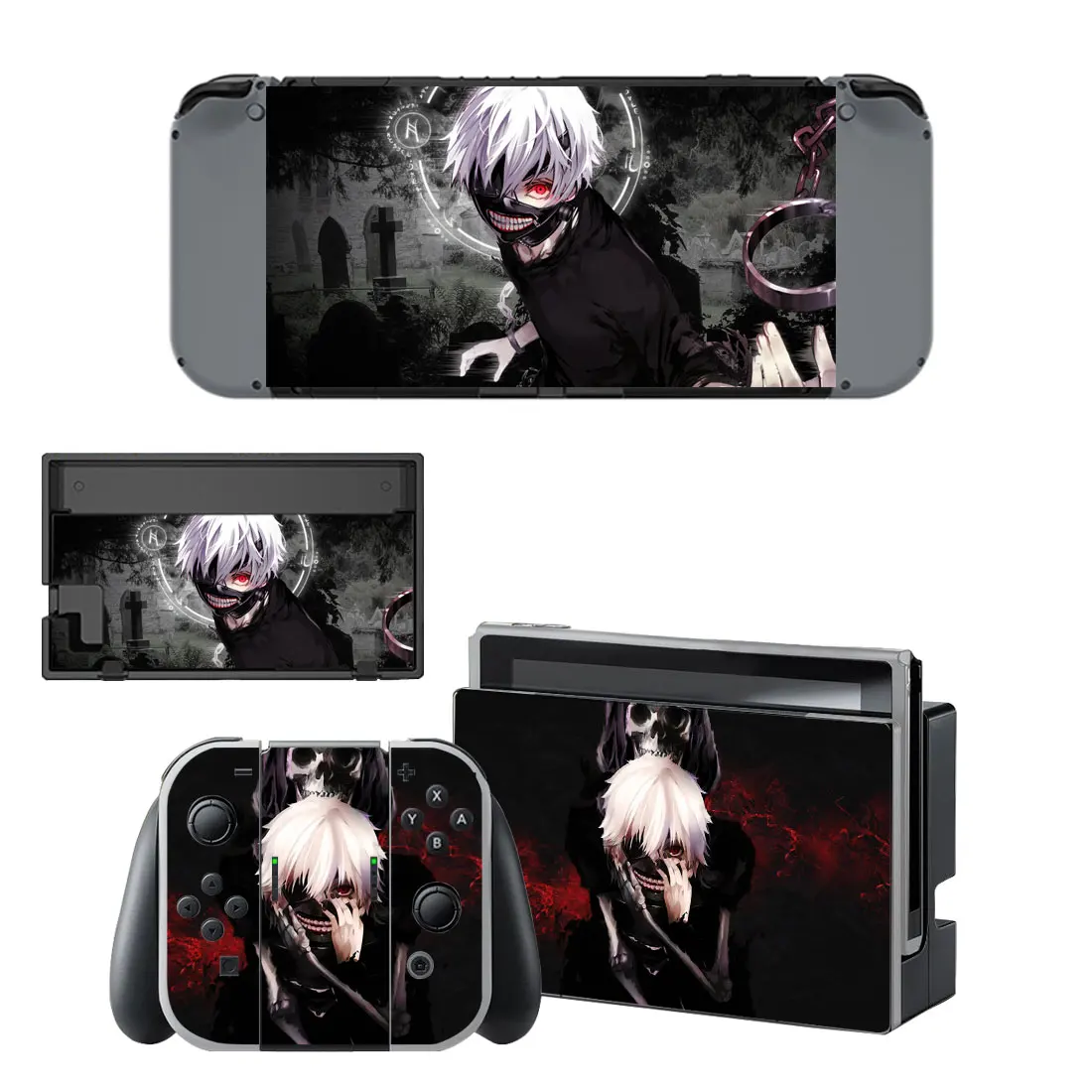11 Styles Tokyo Ghoul Style Vinyl Decal Skin Sticker For Nintendo Switch NS NX Console Protector  Game Accessoriy NintendoSwitch 