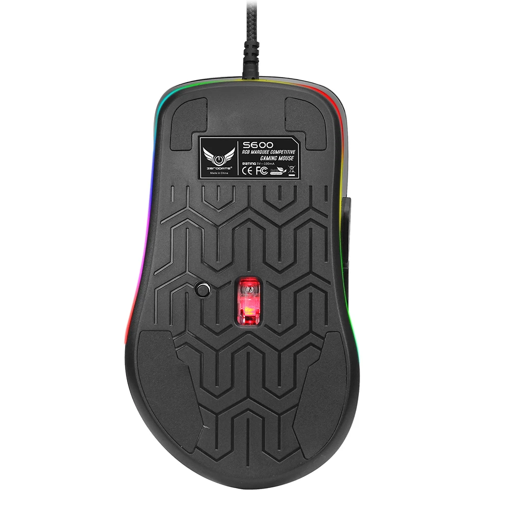 6-key gaming mouse computer notebook ergonomic wired professional adjustable macro programming RGB mause gamer computer mouse