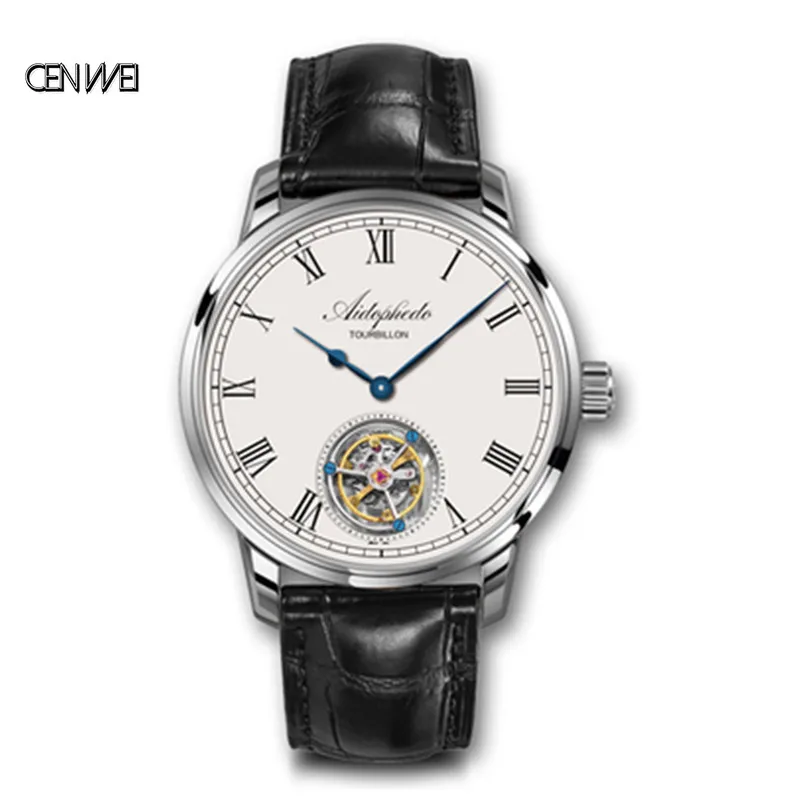Real Tourbillon ST8230 мужские деловые повседневные часы Aidophedo Мужские механические из