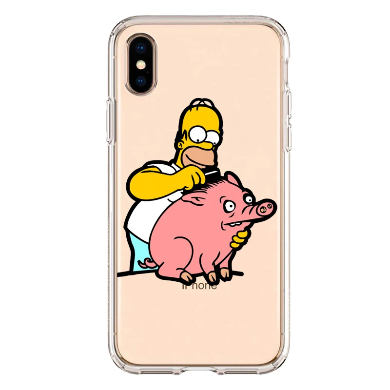 Мягкий чехол из ТПУ для iPhone XS MAX The Simpson чехол для iPhone 6 6S 7 8 Plus 7 8X10 XS XR прозрачный силиконовый чехол - Цвет: TPU
