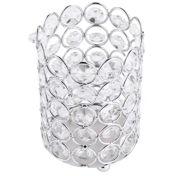 

Nordic Style Makeup Brush Holder Crystal Wedding Prop Candlestick Ornaments Makeup Brush Holder Pen Holder For Indoor Outdoor