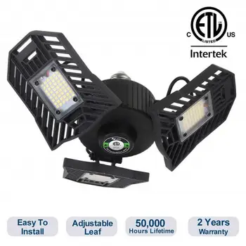 

2020 New 60W E26 / E27 Deformation Folding Light No Radar Induction Ultraviolet Garage Light Disinfection Light Folding Light