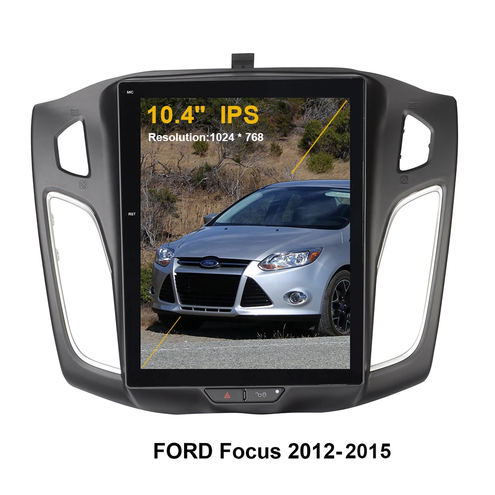 Android Car Radio Stereo Player Tesla Style Vertical Screen for Ford Focus 2012-2015 Gps Navigation with BT WiFi Mirror Link | Автомобили