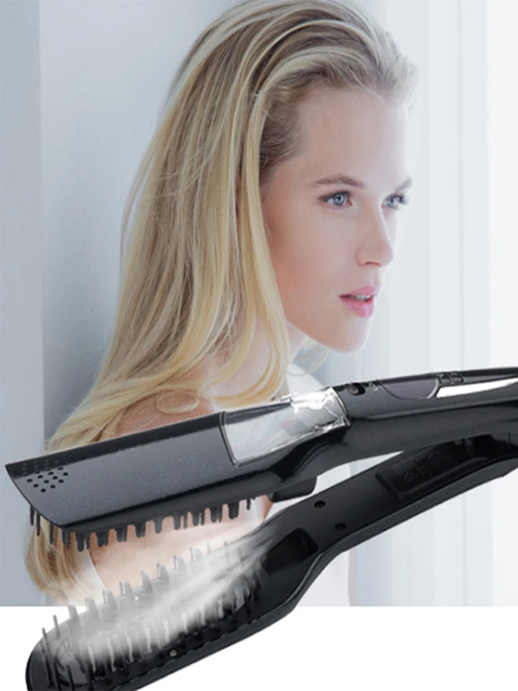 Alisador de Cabelo 2 em 1 Profissional Novo Vapor Cerâmica Turmalina Ferro Liso Alisamento Curling Iron Display Led 2022 10 Computers & Electronics