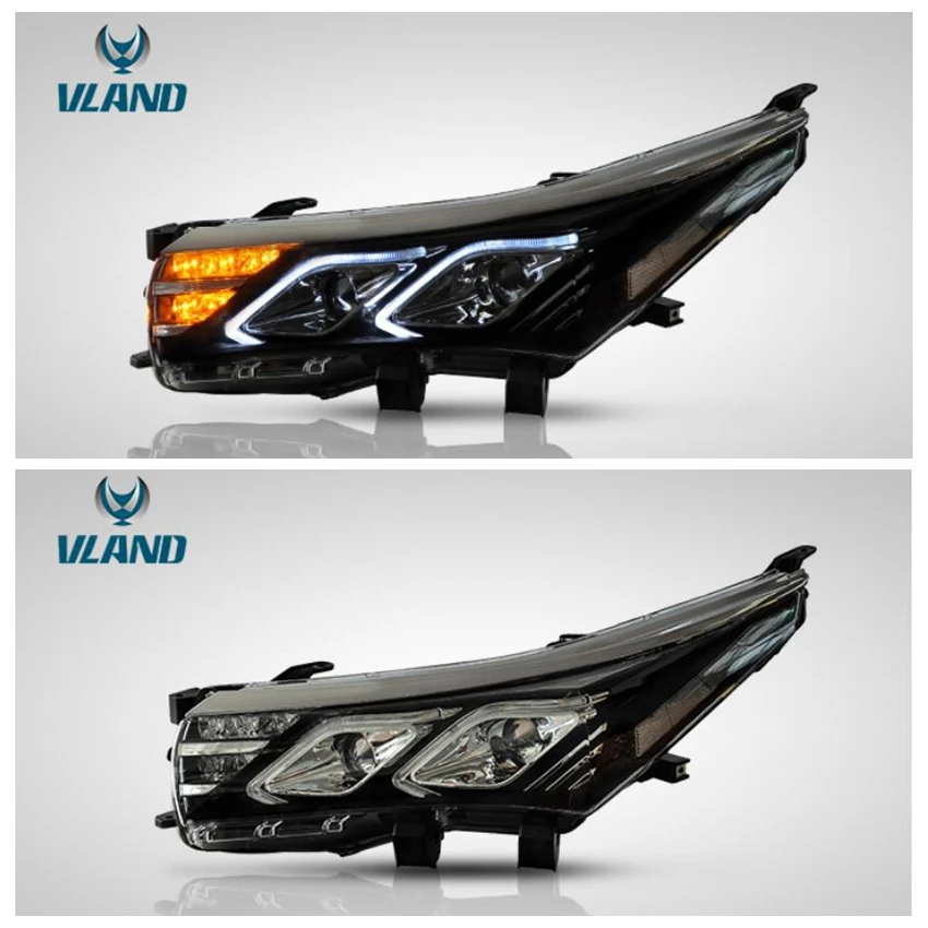 

VLAND factory for car head light for Corolla LED head lamp 2014 2019 with turn signal+DRL