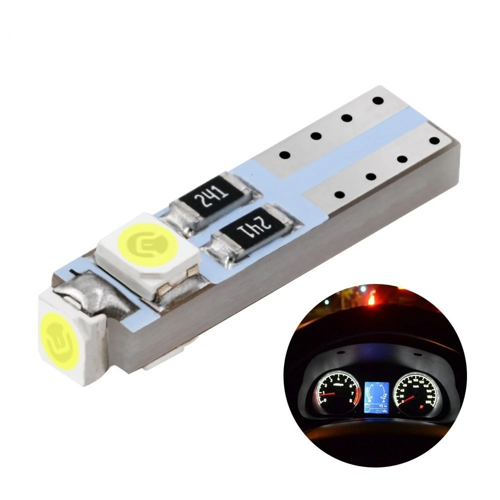 10 шт. T5 74 3SMD светодиодный Автомобильный Обратный светильник потепления индикатор