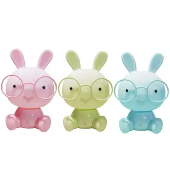 

Kids Table Light Lovely Glasses Rabbit Plug in USB Tap Sensor Switch for Home