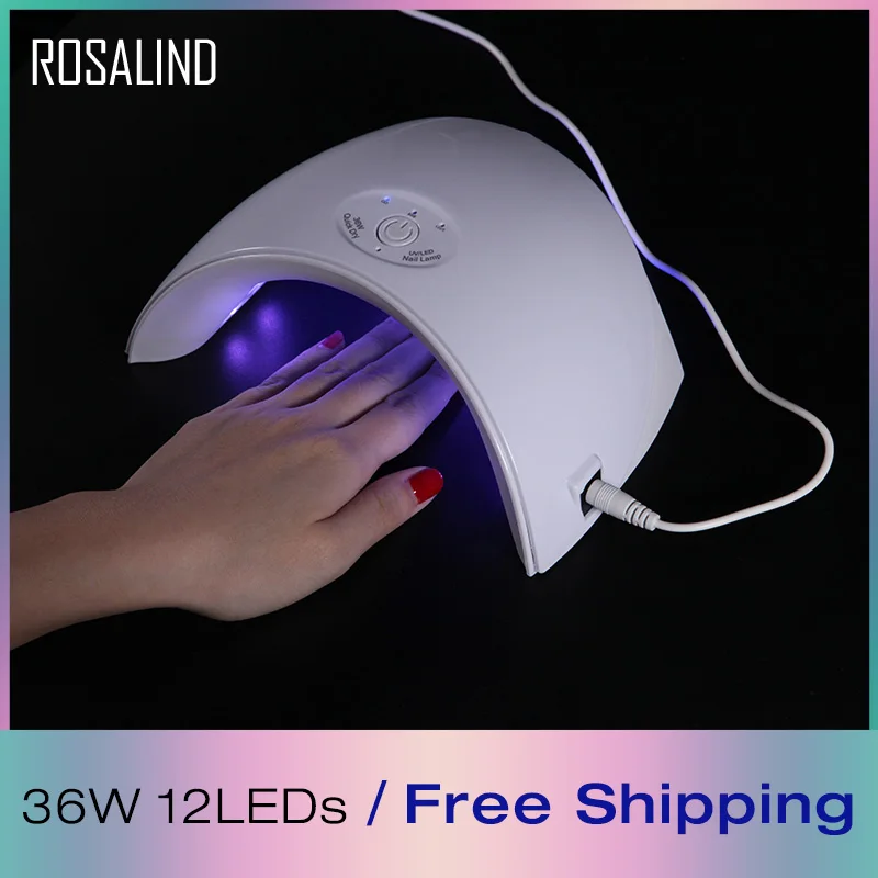 

ROSALIND Gel Polish Nail Lamp For Nails UV LED Lamp For Manicure Nail Dryer Semi Permanent Hybrid Varnishes 36W Manicure Tool