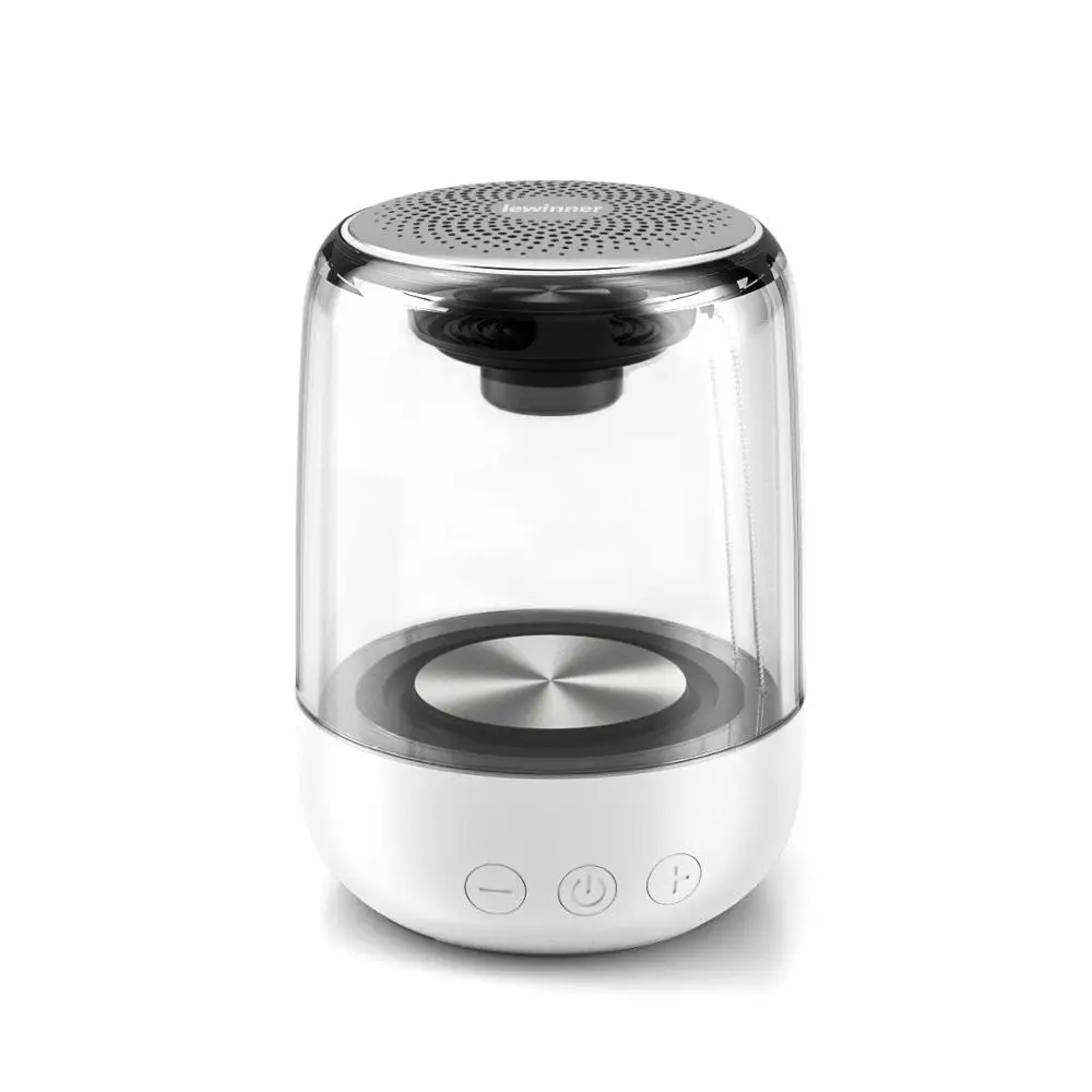 Белый Lewinner C7 Bluetooth V5.0 беспроводной динамик s HiFi стерео Колонка портативный динамик Романтический Красочный светильник с микрофоном - Цвет: Белый