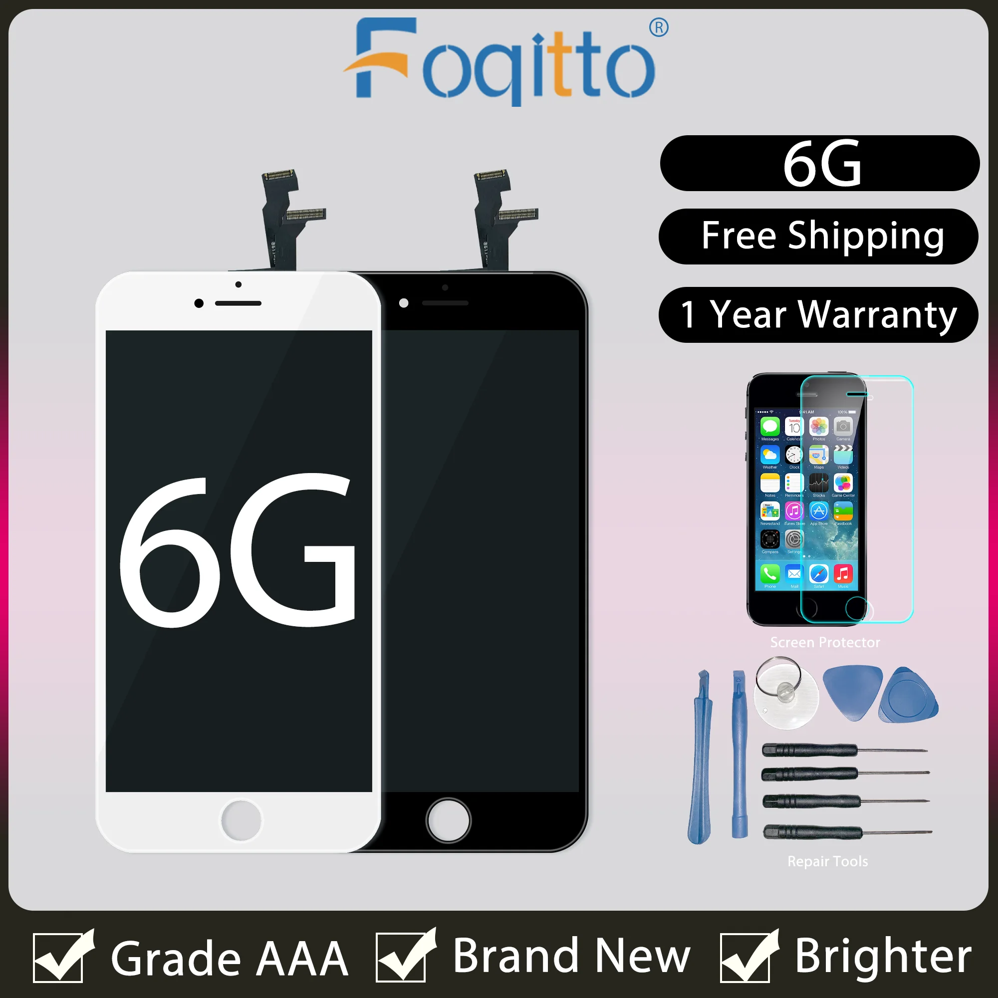 

Foqitto LCD screen for iphone 6 6s 6plus 6s Plus LCD With 3D touch digitizer assembly for iphone 6S display