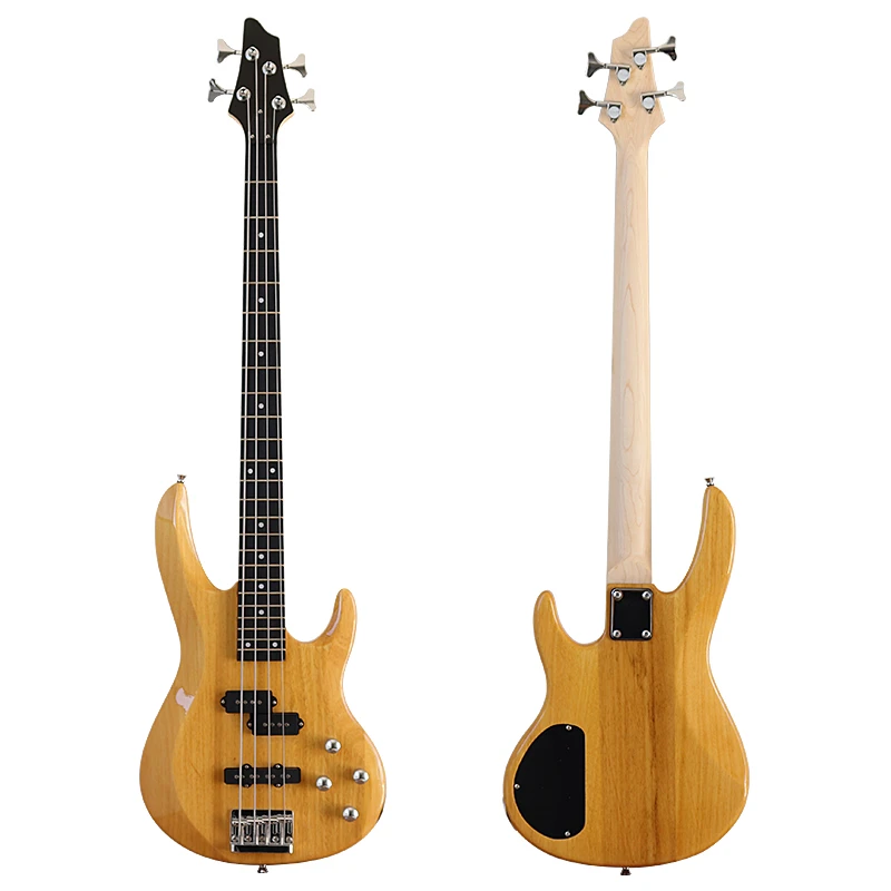 4弦エレキベースギター 43インチウッドボディ ナチュラルカラー フリーベースバッグ 高光沢仕上げ Jazz Bass Guitar Bass Guitarquality Guitars Aliexpress