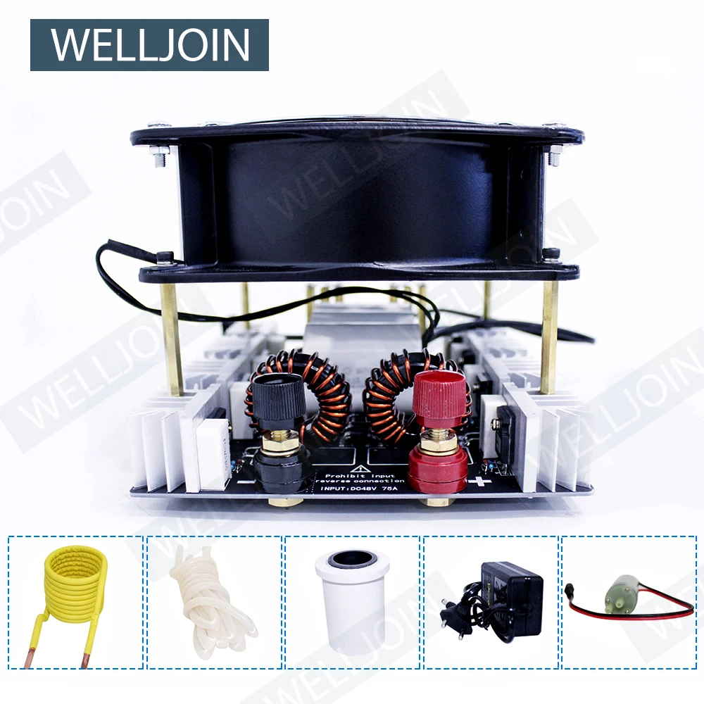 4000W ZVS Induction Heater High frequency Induction Heating PCB Board Melted Metal + Coil Mayitr