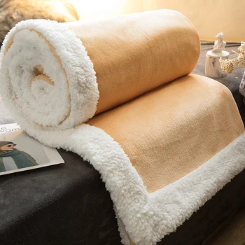 

Thick blanket quilt winter nap office children's small blanket warm single flange coral fleece sheets
