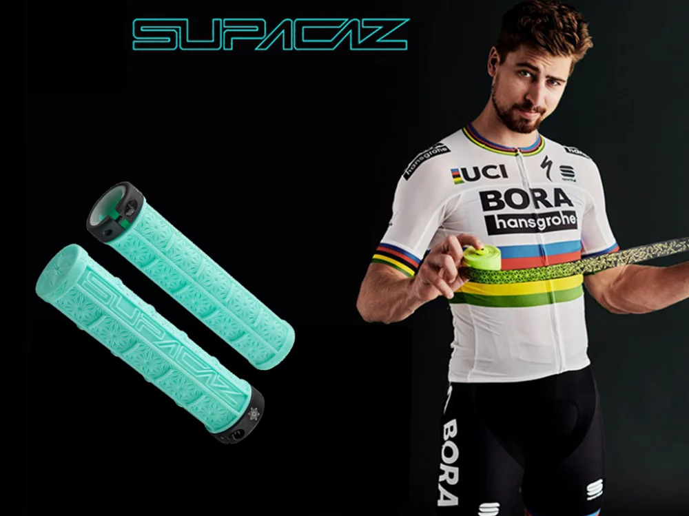 Supacaz MTB велосипедные ручки для руля, набор внедорожных силиконовых односторонних Анти-занос, удар, поглощающий замок, 9 цветов