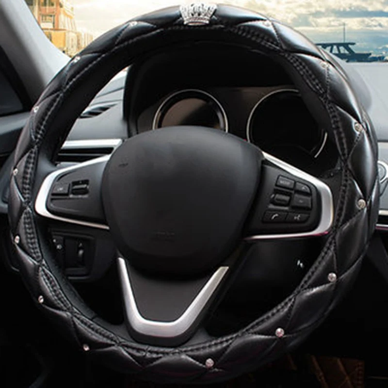 Universal Steering Wheel Cover Leather Queen