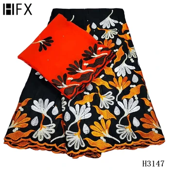 

HFX 7 Yards Swiss Lace Fabric Dry Lace Fabric 2020 High Quality African Cotton Embroidery Lace Fabric Swiss Voile Lace F3147