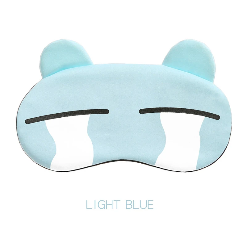 Light Blue Милая мультяшная маска для сна для лица, ледяной горячий компресс, маска для сна для глаз, чехол для холодной упаковки, гелевая повязка для глаз для отдыха в путешествии, повязка на глаза, повязка на глаза - Цвет: Light Blue
