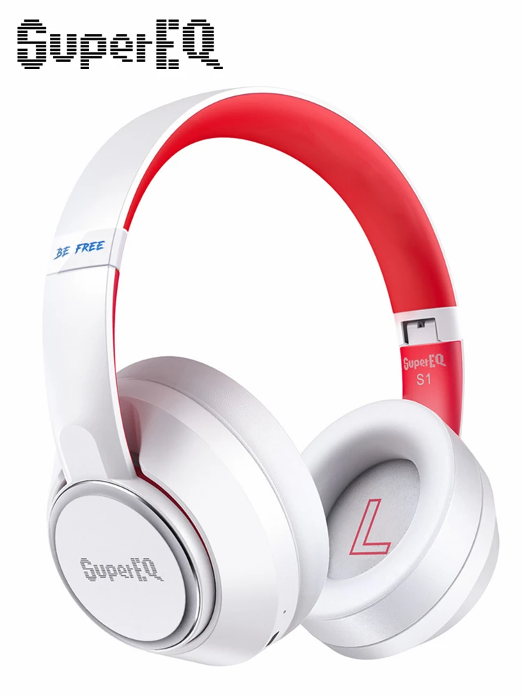 SuperEQ S1 Hybrid ANC Wireless Headphones Foldable Bluetooth Headset HiFi Stereo Active Noise Cancelling Music Earphone with Mic