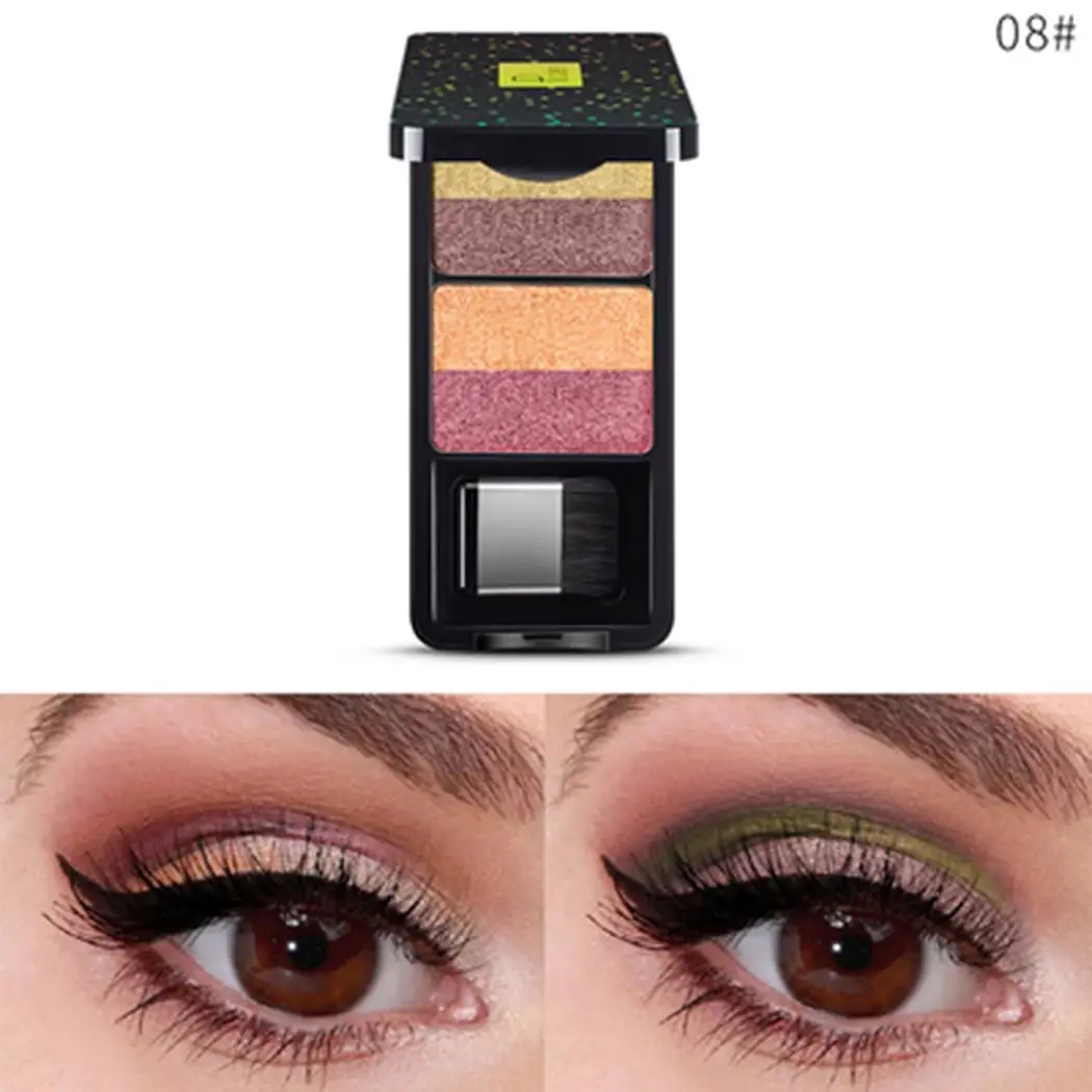 Women Glitter Highlight Long Lasting Eyeshadow All Skin Types Palette Smear Casual China Eye Makeup Tool |