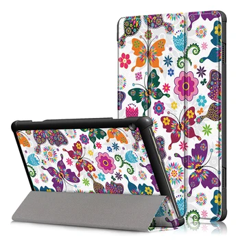 

Case for lenovo tab m10 case fashion PC hard back printed Butterfly pattern Cover for lenovo m10 case + gift pen