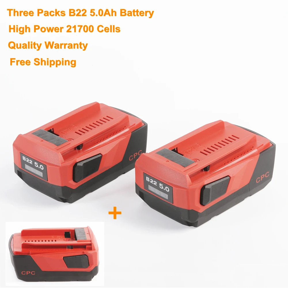 Три упаковки новый литий-ионный аккумулятор B22 22 в 21 6 Ач для Hilti 18 беспроводной