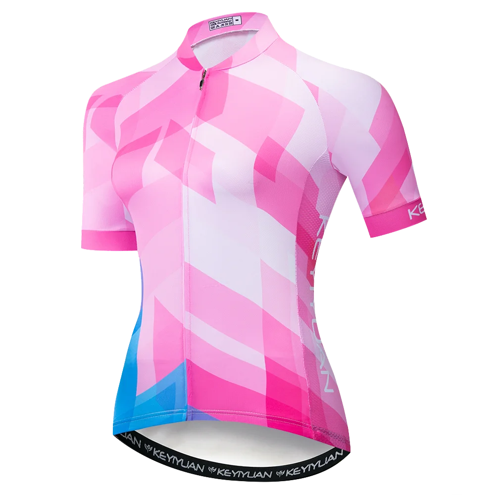 thumbnail image 1 of 2023 KEYIYUAN Camiseta de ciclismo divertida para mujer, camiseta de manga corta de verano para bicicleta de montaña, ropa para bicicleta, camiseta de carreras, maillot Velo, 1 of 5