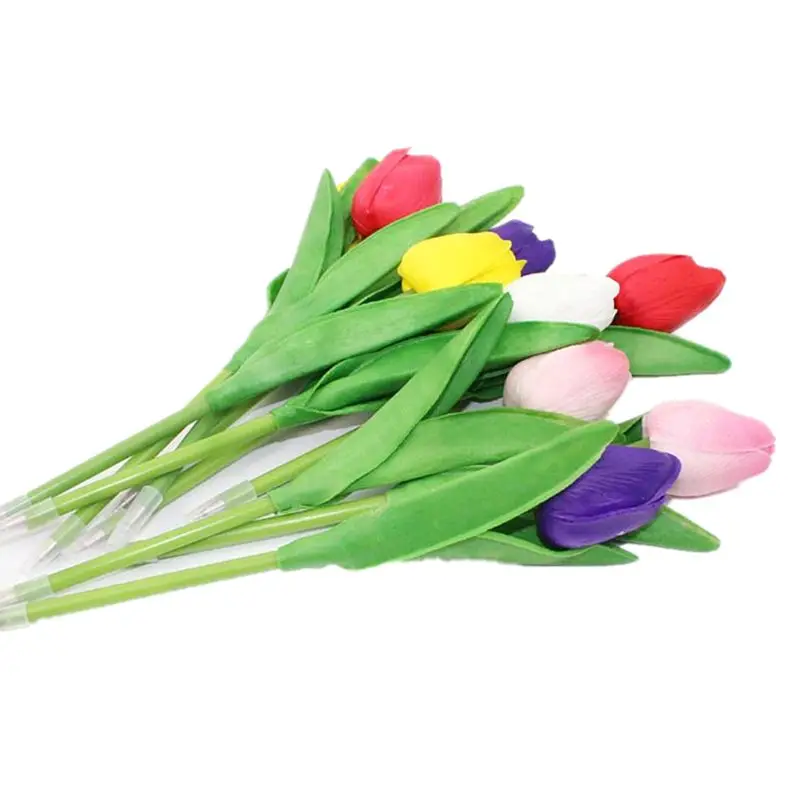 

Creative Tulip Flower Ballpoint Pen PU Imitation Plant Flowers Ball Pen School Students Stationery Supplies