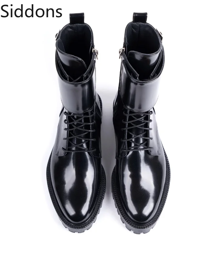 Ankle Boots for Women Motorcycle Boots Lace Up Pu Leather Shoes Gladiator Fashion Booties Botas Mujer Invierno Zapatos D75