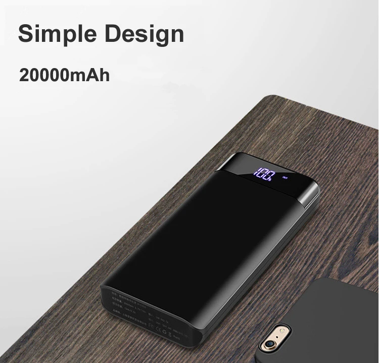LEORY power Bank чехол 20000 мАч большая емкость двойной USB выход Светодиодный дисплей Быстрая зарядка для iPhone X XS Oneplus 7 Pro Xiaomi 9