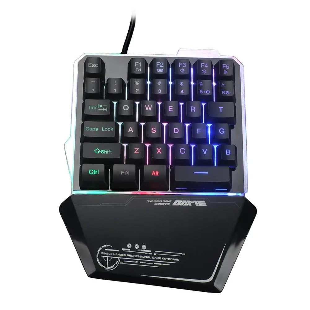

Gaming Keyboard Ergonomic Design Single Hand Wired 35 Keys Keypad RGB LED Backlight Keyboard For G40 PUGB LOL