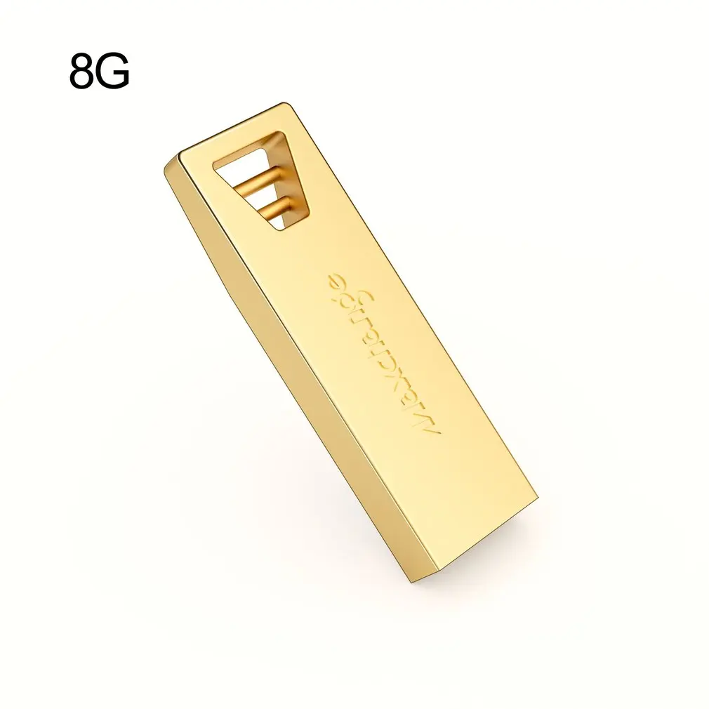 Золотой Универсальный металлический прямоугольник ручка драйвер карта памяти USB