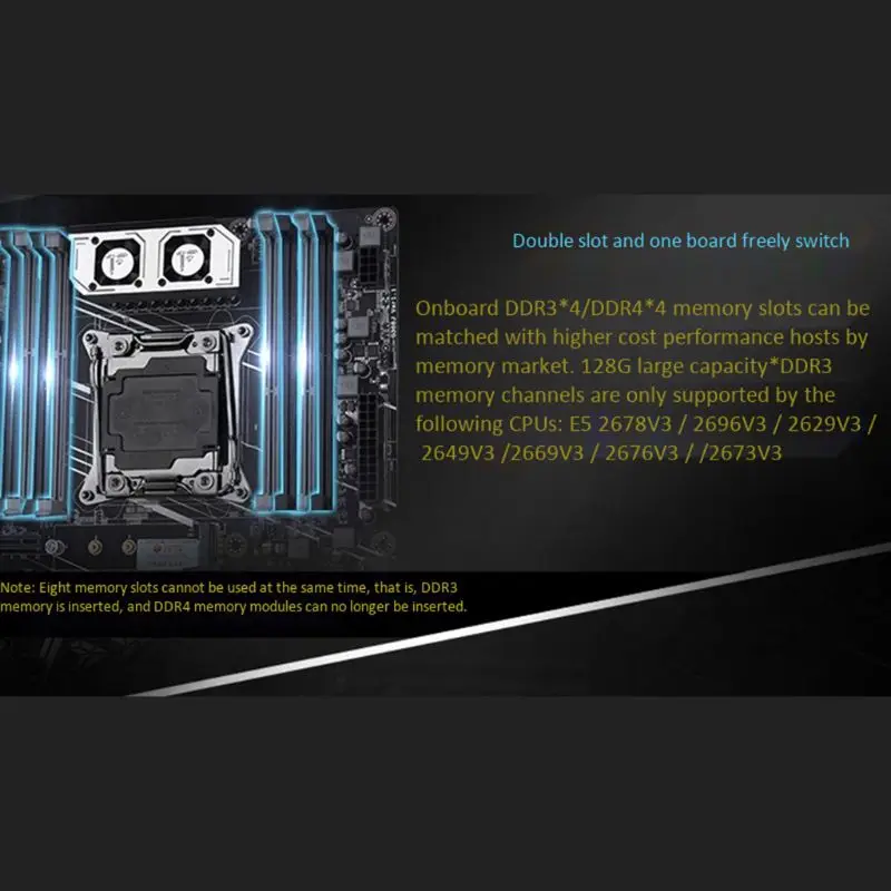 Материнская плата HUANANZHI X99 с двумя слотами M.2 NVME и поддержкой DDR3 DDR4 LGA2011-3