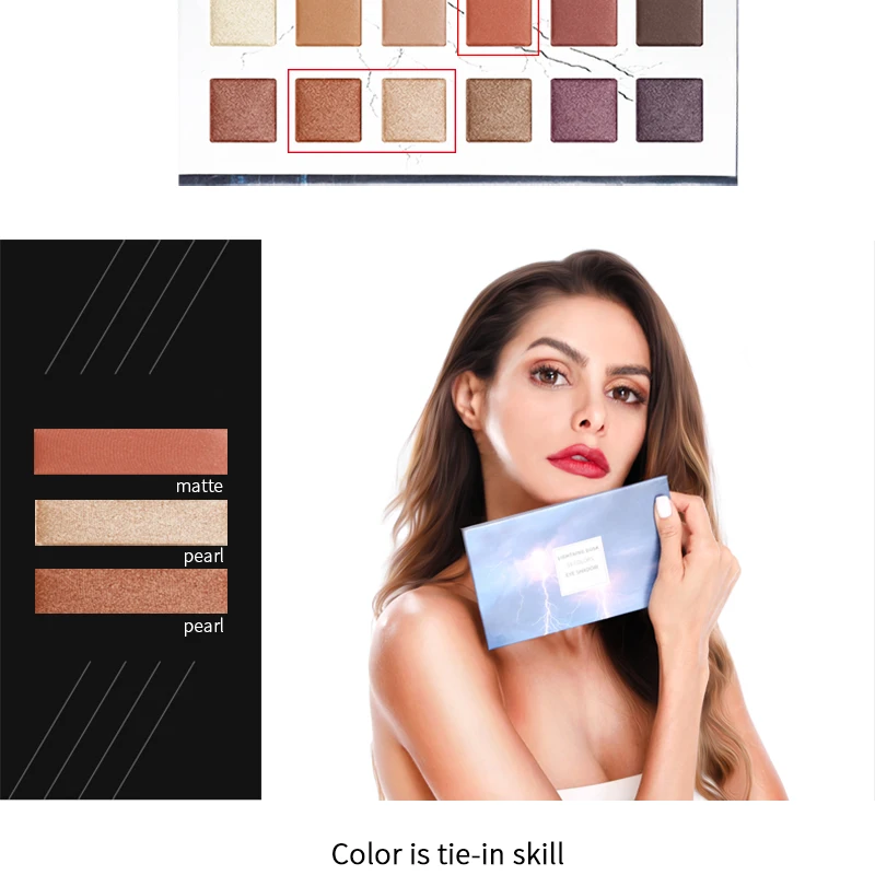 New 18 Colors Nude pigment Glitter Eyeshadow Matte Shimmer Palette Lasting Waterproof Mineral Eye Shadow Pallete Makeup Cosmetic
