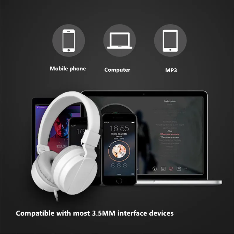 UNITOP Gaming Headset Stereo Wired Bass Headphones 3 5mm Jack Hifi Earphone With Mic For Mobile Phone PC Laptop Computer