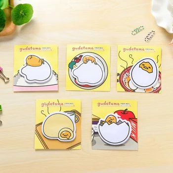 

1pack/lot Cute Cartoon GUDETAMA Egg Notes Five Random Stationery Memo Pad Paper Sticky Notes