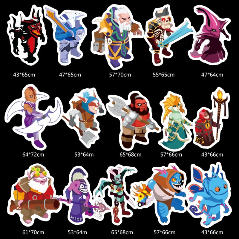 50 шт. Dota наклейки из игры Забавные игрушки наклейки водонепроницаемый клей наклейки для DIY Декор автомобиля Стайлинг велосипед мотоцикл телефон ноутбук
