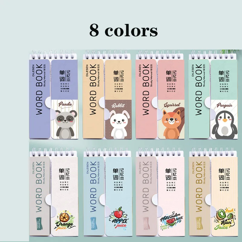 

Portable 8pcs/lot English Words Book Vocabulary Notebook Mini Words Book Memo Pad For School Students Use Pocket Stationery
