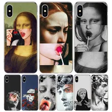 Monalisa Confira Mais Collage чехол для телефона для iPhone 11 Pro 7 6X8 6S Plus XS MAX+ XR 5S SE 10 Ten Art TPU Coque Capa She