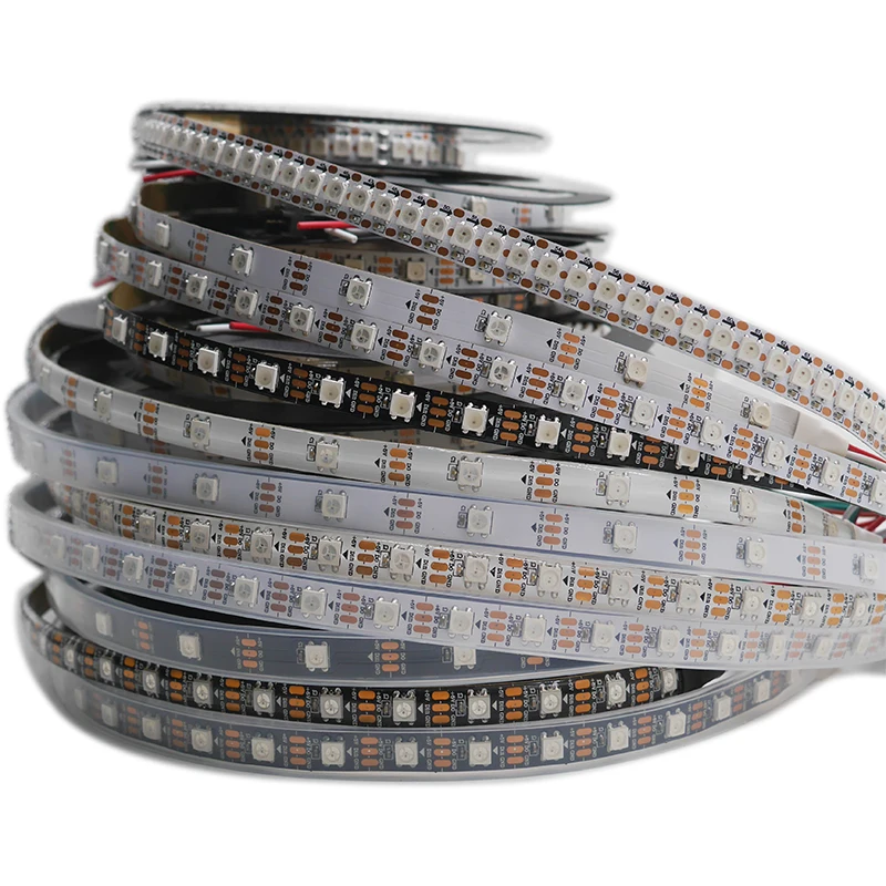 

WS2812B RGB pixel led strip light;1m/2m/3m/5m WS2811 IC DC5V 5050 SMD led lamp tape 30/60/144 pixels/leds/m;IP30/IP65/IP67