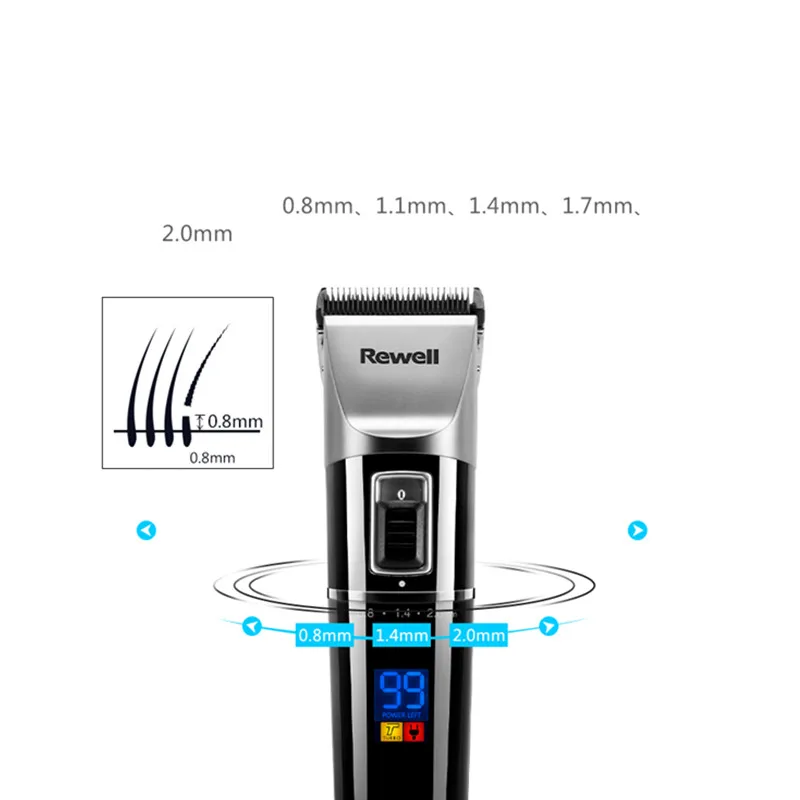 Professional Hair Clipper for Barber Rechargeable Shaving Hair Trimmer Cutting Machine LCD Display Salon Haircut Titanium Blade 3